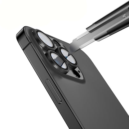 Apple iPhone 15 Pro Max Zore Mikro Kamera Lens Koruyucu Gümüş