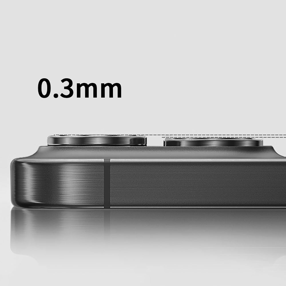 Apple iPhone 15 Pro Max Zore Mikro Kamera Lens Koruyucu Gümüş