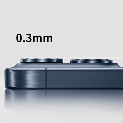 Apple iPhone 15 Pro Max Zore Mikro Kamera Lens Koruyucu Gümüş
