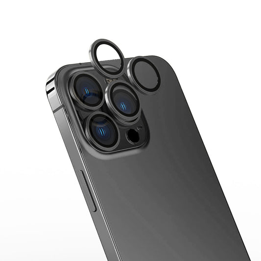 Apple iPhone 15 Pro Zore CL-13 Kamera Lens Koruyucu Koyu Gri