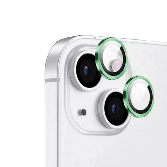 Apple iPhone 15 Zore CL-12 Premium Safir Parmak İzi Bırakmayan Anti-Reflective Kamera Lens Koruyucu Yeşil