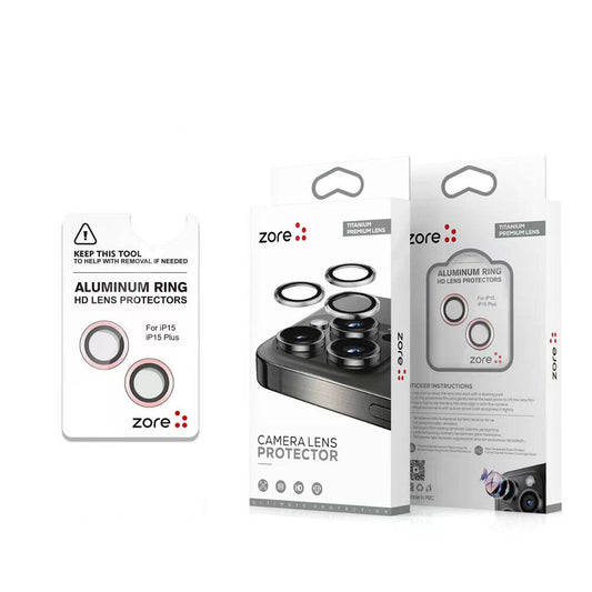 Apple iPhone 15 Zore Safir CL-15 Parmak İzi Bırakmayan Anti-Reflective Kamera Lens Koruyucu