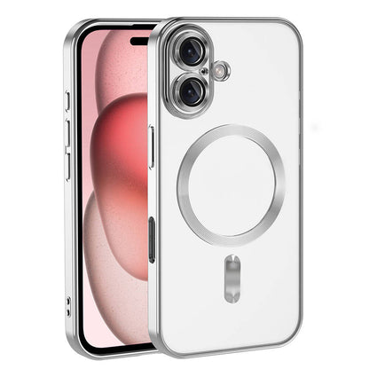 Apple iPhone 16 Kılıf Kamera Korumalı Magsafe Wireless Şarj Özellikli Zore Demre Kapak Rose Gold