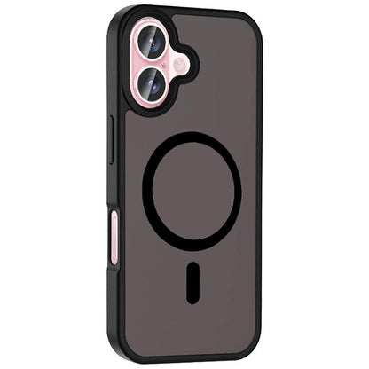Apple iPhone 16 Kılıf Magsafe Şarj Özellikli Mat Arka Yüzey Zore Sio Kapak Rose Gold