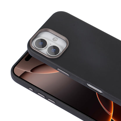 Apple iPhone 16 Kılıf Magsafe Şarj Özellikli PU Deri Zore Adora Kapak Siyah
