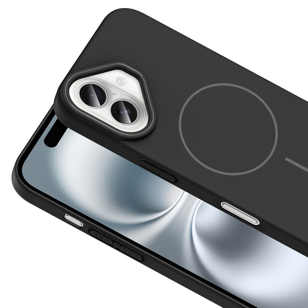 Apple iPhone 16 Kılıf Magsafe Şarj Özellikli Zore Ruby Sert Kapak Lacivert