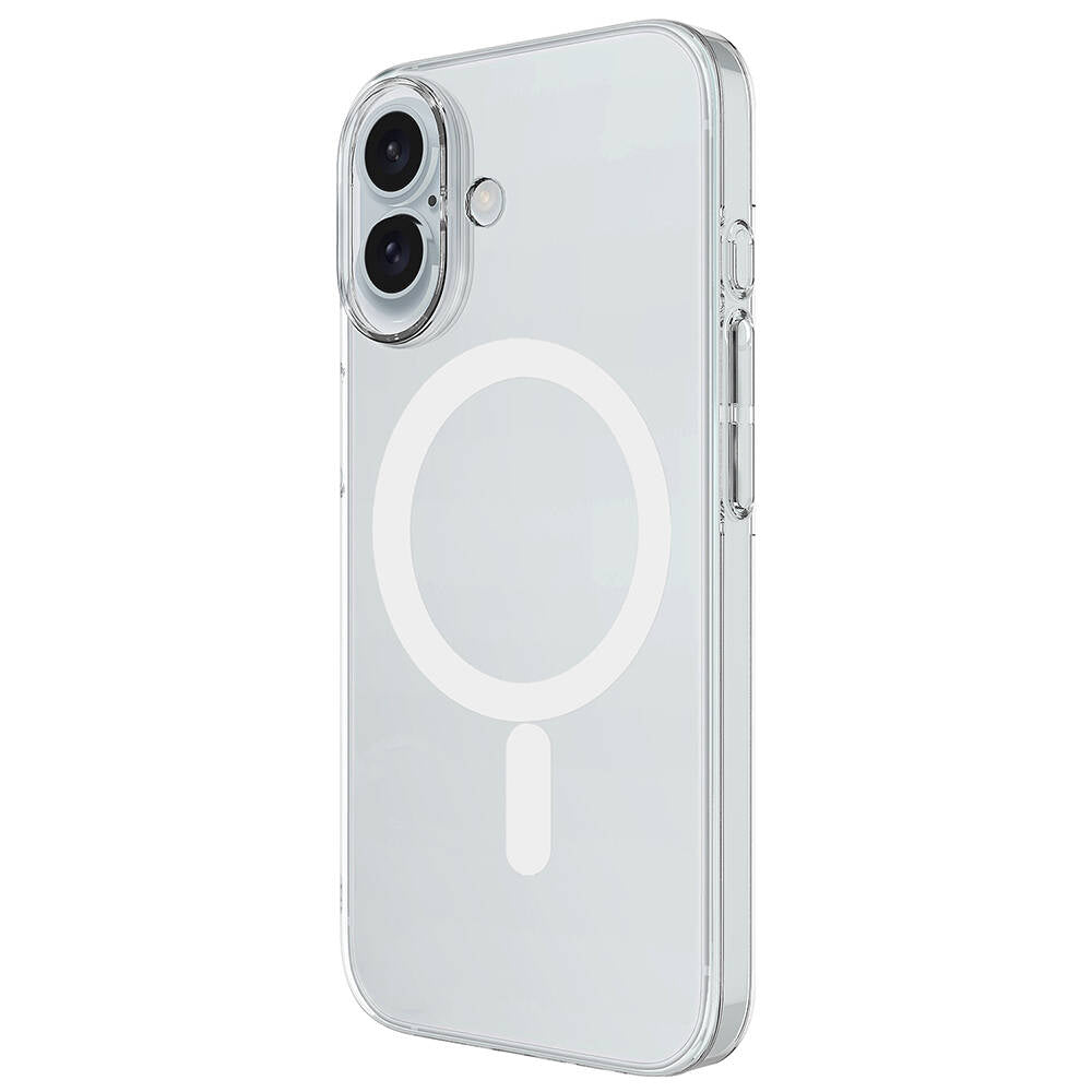 Apple iPhone 16 Kılıf Zore Magsafe Şarj Özellikli Şeffaf Tek Kamera Çerçeveli Porto Kapak Şeffaf