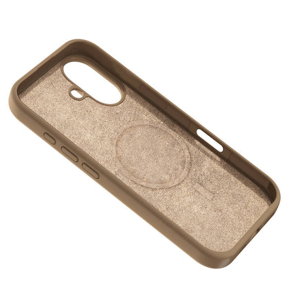 Apple iPhone 16 Plus Kılıf Magsafe Şarj Özellikli Sıvı Teknolojili Silinebilir Sert Zore Kivi Kapak Rose Gold