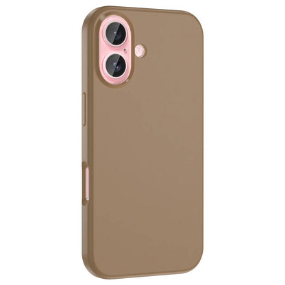 Apple iPhone 16 Plus Kılıf Magsafe Şarj Özellikli Sıvı Teknolojili Silinebilir Sert Zore Kivi Kapak Rose Gold