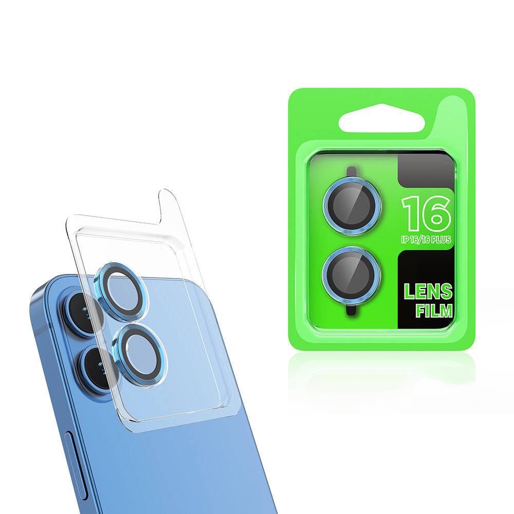 Apple iPhone 16 Plus Zore CL-07 Kamera Lens Koruyucu Siyah