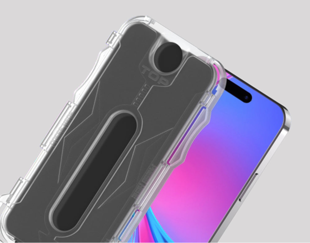 Apple iPhone 16 Plus Zore Kolay Uygulama Aparatlı 5D Magic Privacy Glass Hayalet Cam Ekran Şeffaf