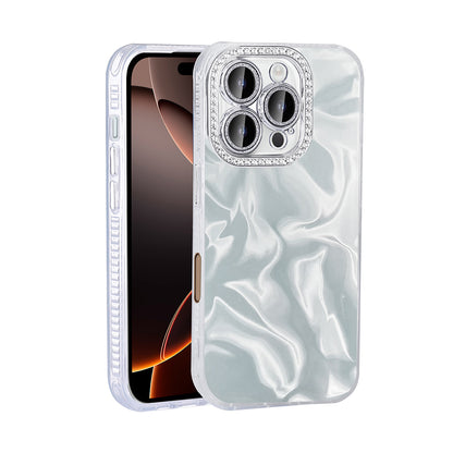 Apple iPhone 16 Pro Kılıf Airbagli Parlak Taş Detay Tasarımlı Zore Esila Kapak Pembe