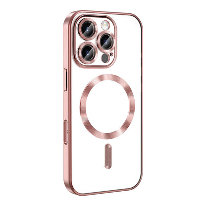Apple iPhone 16 Pro Kılıf Kamera Korumalı Magsafe Wireless Şarj Özellikli Zore Demre Kapak Mavi