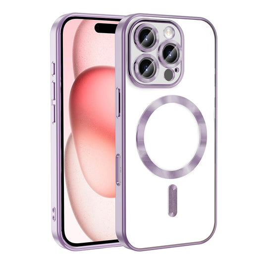 Apple iPhone 16 Pro Kılıf Kamera Korumalı Magsafe Wireless Şarj Özellikli Zore Demre Kapak Lila