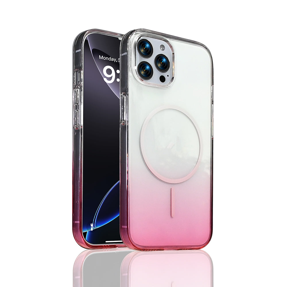 Apple iPhone 16 Pro Kılıf M-Safe Şarj Özellikli Zore Septik Silikon Kapak Pembe