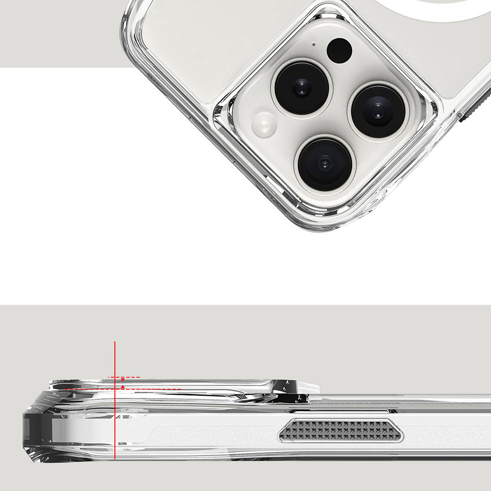 Apple iPhone 16 Pro Kılıf Magsafe Şarj Özellikli Airbagli Şeffaf Zore İncek Kapak Şeffaf
