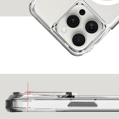 Apple iPhone 16 Pro Kılıf Magsafe Şarj Özellikli Airbagli Şeffaf Zore İncek Kapak Şeffaf