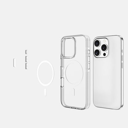 Apple iPhone 16 Pro Kılıf Magsafe Şarj Özellikli Kamera Korumalı Zore Kripto Kapak Şeffaf