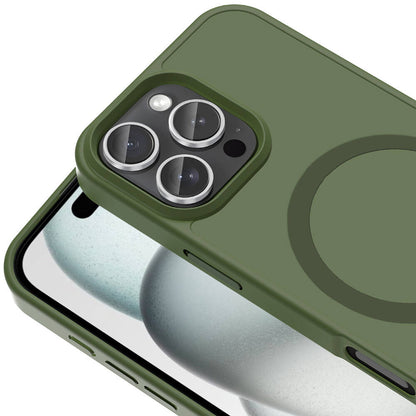 Apple iPhone 16 Pro Kılıf Magsafe Şarj Özellikli Mat Arka Yüzey Zore Sio Kapak Rose Brown