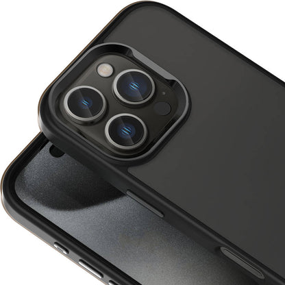 Apple iPhone 16 Pro Kılıf Magsafe Şarj Özellikli Parlak Kamera Çerçeveli Zore Kost Kapak Siyah