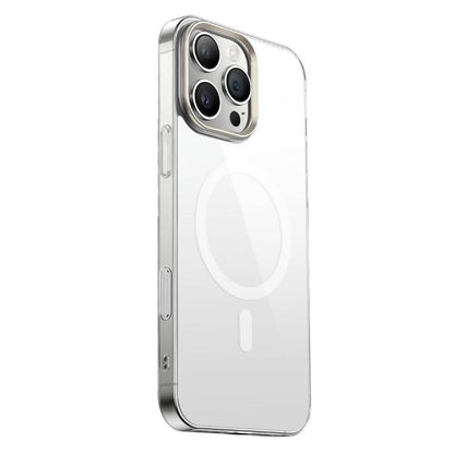 Apple iPhone 16 Pro Kılıf Magsafe Şarj Özellikli Şeffaf Cam Arka Yüzey Zore G-Glass Kapak Şeffaf