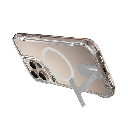 Apple iPhone 16 Pro Kılıf Magsafe Şarj Özellikli Zore T-Max Standlı Kapak Şeffaf