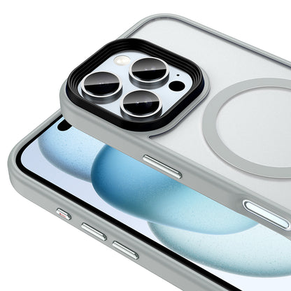 Apple iPhone 16 Pro Kılıf Mat Arka Yüzey Wireless Şarj Özellikli Zore Flet Magsafe Kapak Yeşil