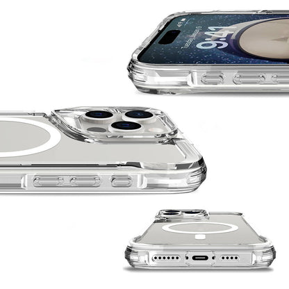 Apple iPhone 16 Pro Kılıf Zore Magsafe Şarj Özellikli T-Max Magsafe Kapak Şeffaf