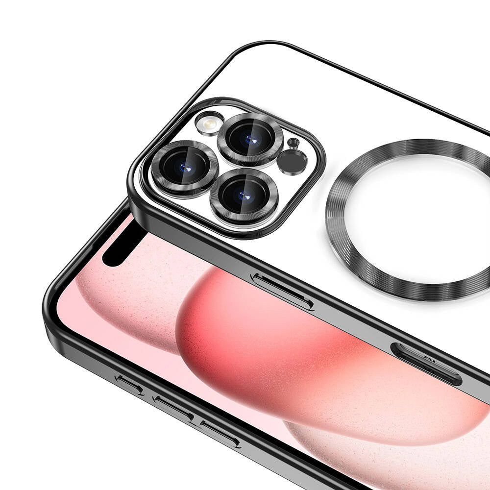 Apple iPhone 16 Pro Max Kılıf Kamera Korumalı Magsafe Wireless Şarj Özellikli Zore Demre Kapak Titanyum