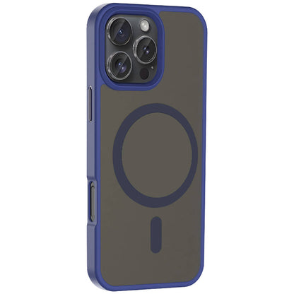Apple iPhone 16 Pro Max Kılıf Magsafe Şarj Özellikli Mat Arka Yüzey Zore Sio Kapak Rose Brown