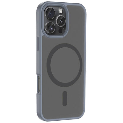 Apple iPhone 16 Pro Max Kılıf Magsafe Şarj Özellikli Mat Arka Yüzey Zore Sio Kapak Koyu Yeşil