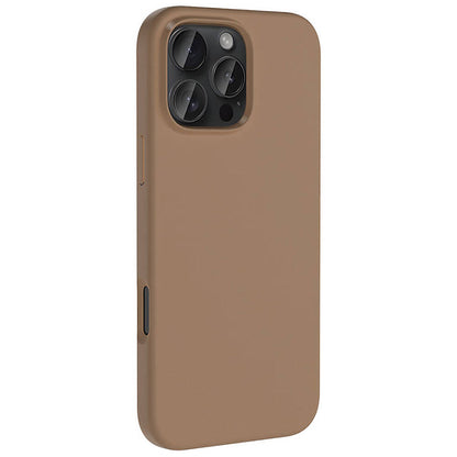 Apple iPhone 16 Pro Max Kılıf Magsafe Şarj Özellikli Sıvı Teknolojili Silinebilir Sert Zore Kivi Kapak Desert Titanyum