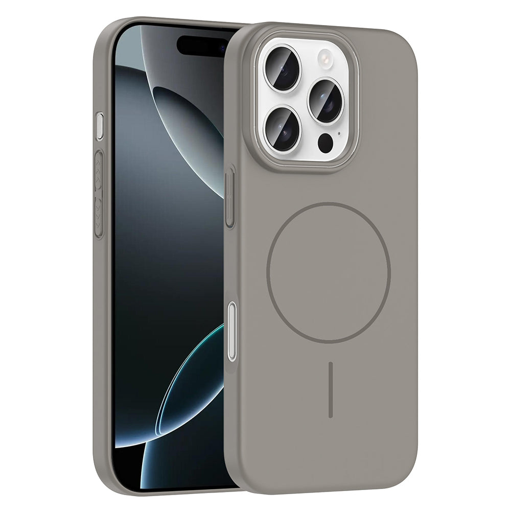 Apple iPhone 16 Pro Max Kılıf Magsafe Şarj Özellikli Zore Ruby Sert Kapak Mürdüm