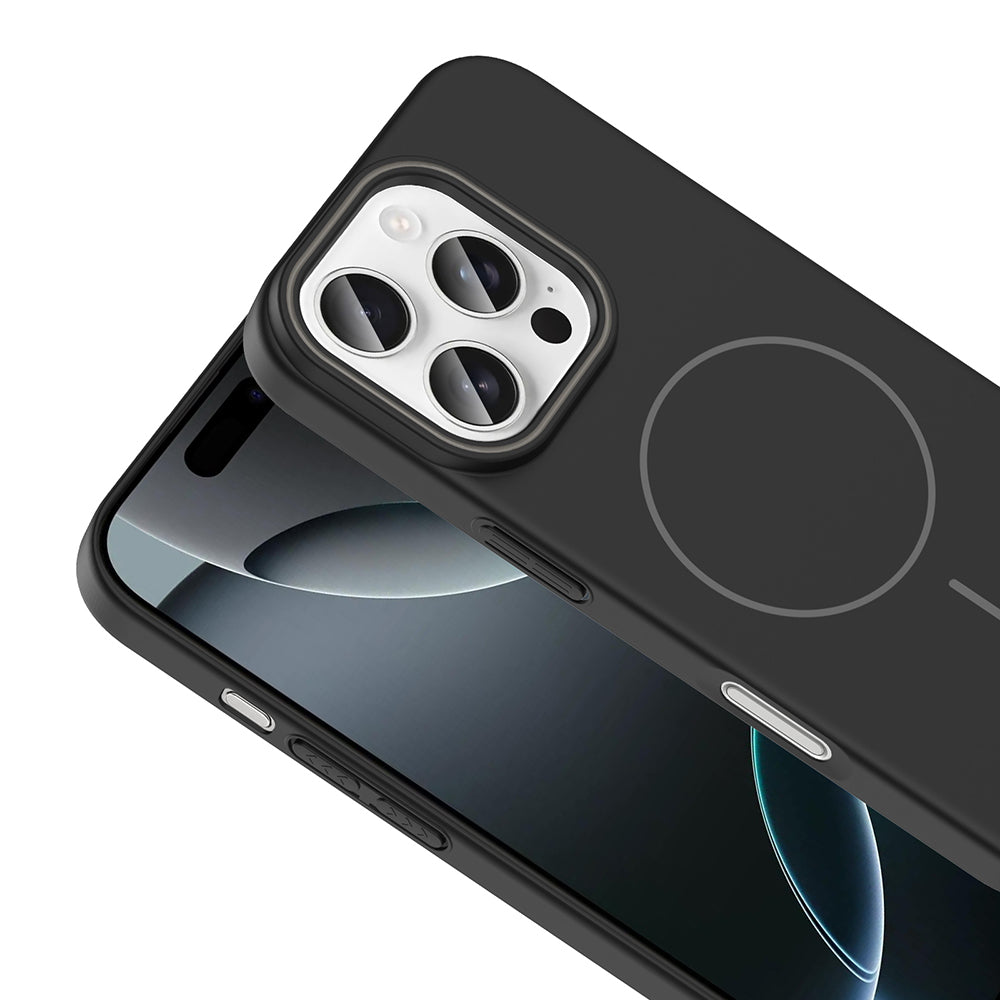 Apple iPhone 16 Pro Max Kılıf Magsafe Şarj Özellikli Zore Ruby Sert Kapak Mürdüm