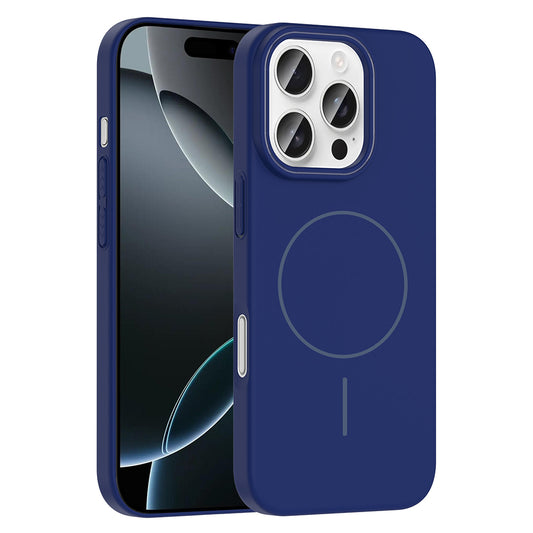 Apple iPhone 16 Pro Max Kılıf Magsafe Şarj Özellikli Zore Ruby Sert Kapak Lacivert