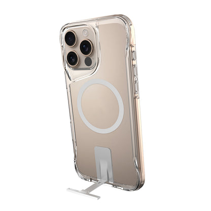 Apple iPhone 16 Pro Max Kılıf Magsafe Şarj Özellikli Zore T-Max Standlı Kapak Şeffaf