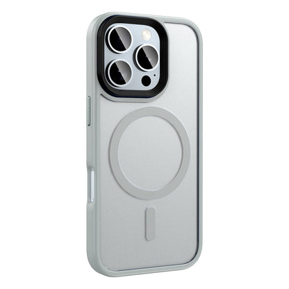 Apple iPhone 16 Pro Max Kılıf Mat Arka Yüzey Wireless Şarj Özellikli Zore Flet Magsafe Kapak Rose Brown