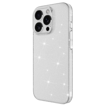 Apple iPhone 16 Pro Max Kılıf Parlayan Simli Şeffaf Zore Redos Kapak Şeffaf
