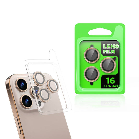 Apple iPhone 16 Pro Max Zore CL-07 Kamera Lens Koruyucu Desert Titanyum