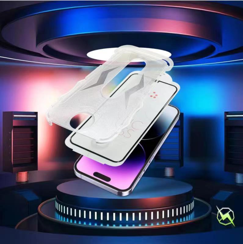 Apple iPhone 16 Pro Max Zore Kolay Uygulama Aparatlı 5D Magic Glass Cam Ekran Koruyucu Şeffaf