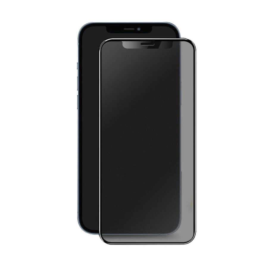 Apple iPhone 16E Hayalet Ekran Koruyucu Davin Privacy Mat Seramik Ekran Filmi Siyah