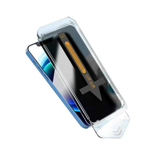 Apple iPhone 16E Hayalet Ekran Koruyucu Zore Süper Fast Anti-Dust Privacy Toz Önleyici Temperli Ekran Filmi Siyah
