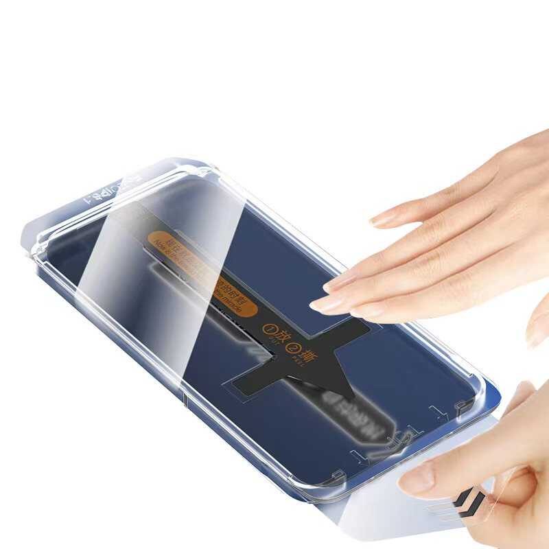 Apple iPhone 16E Hayalet Ekran Koruyucu Zore Süper Fast Anti-Dust Privacy Toz Önleyici Temperli Ekran Filmi Siyah