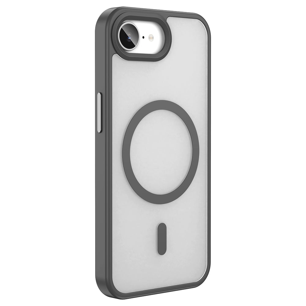 Apple iPhone 16E Kılıf M-safe Şarj Özellikli Mat Arka Yüzey Zore Sio Kapak Kahverengi