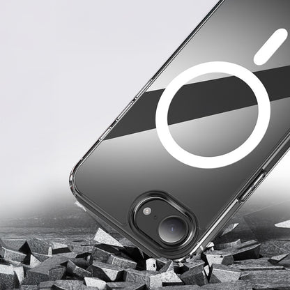 Apple iPhone 16E Kılıf Magsafe Şarj Özellikli Şeffaf Sert PC Zore Embos Kapak Şeffaf