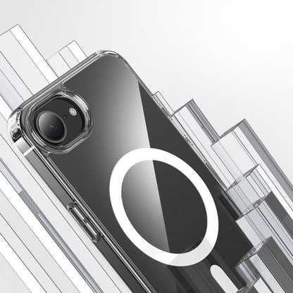 Apple iPhone 16E Kılıf Magsafe Şarj Özellikli Şeffaf Sert PC Zore Embos Kapak Şeffaf
