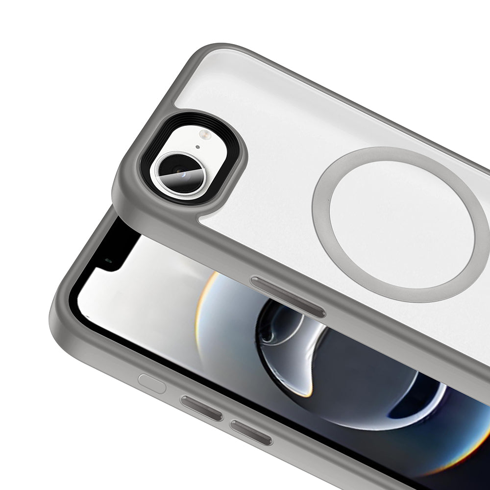 Apple iPhone 16E Kılıf Mat Arka Yüzey Wireless Şarj Özellikli Zore Flet Magsafe Kapak Pembe