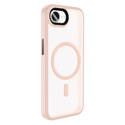 Apple iPhone 16E Kılıf Mat Arka Yüzey Wireless Şarj Özellikli Zore Flet Magsafe Kapak Pembe
