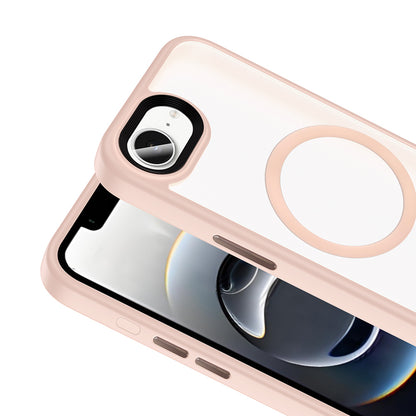 Apple iPhone 16E Kılıf Mat Arka Yüzey Wireless Şarj Özellikli Zore Flet Magsafe Kapak Titanyum-Gri