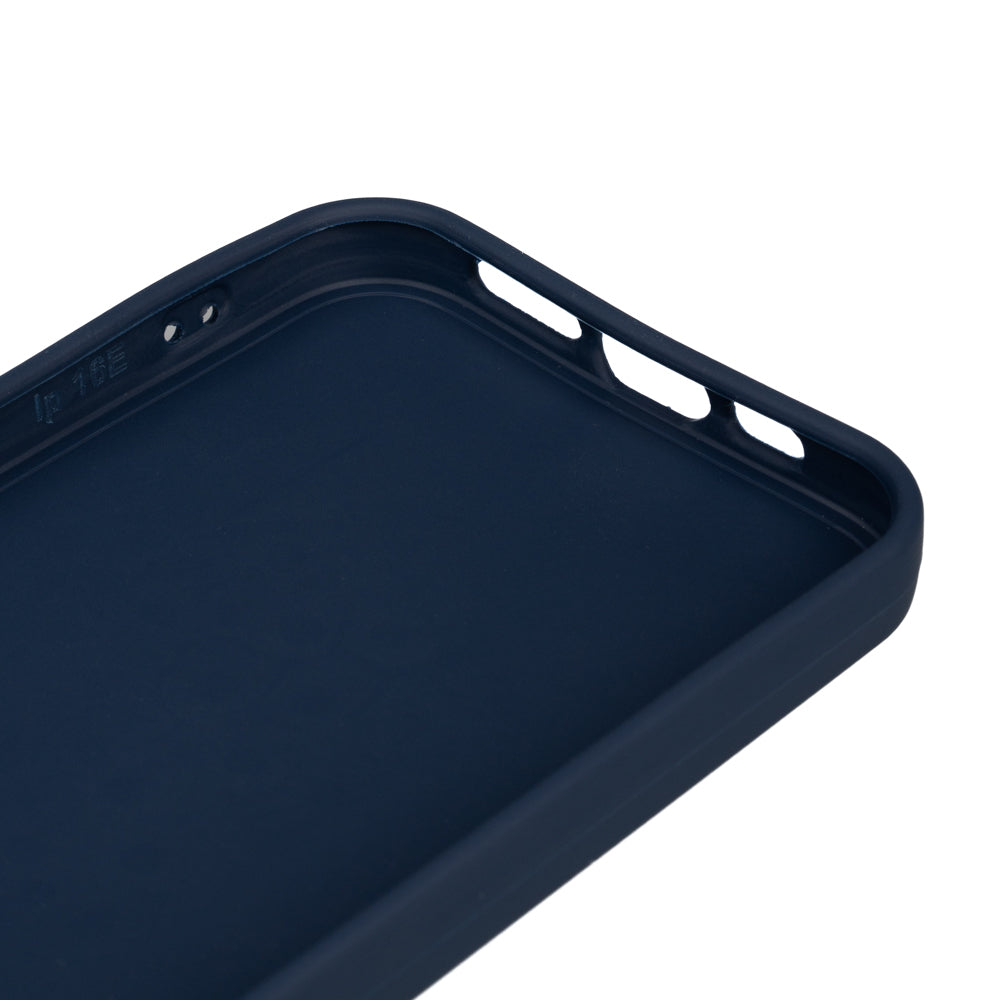 Apple iPhone 16E Kılıf Zore Biye Silikon Lacivert